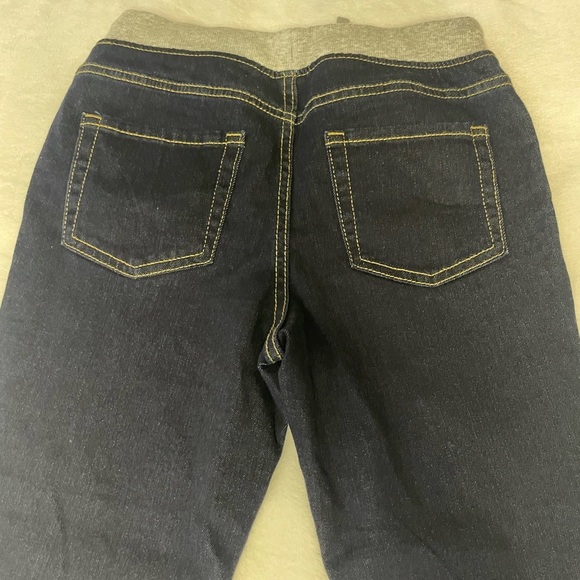 Cat & Jack Girls’ Mid-Rise Knit Waist Pull-On Skinny Jeans Dark Wash size 14 - Picture 3 of 7